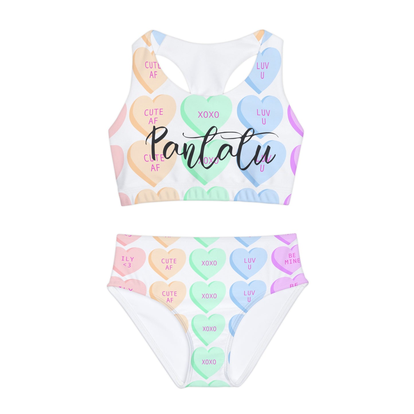 Girls Two Piece Swimsuit (AOP)