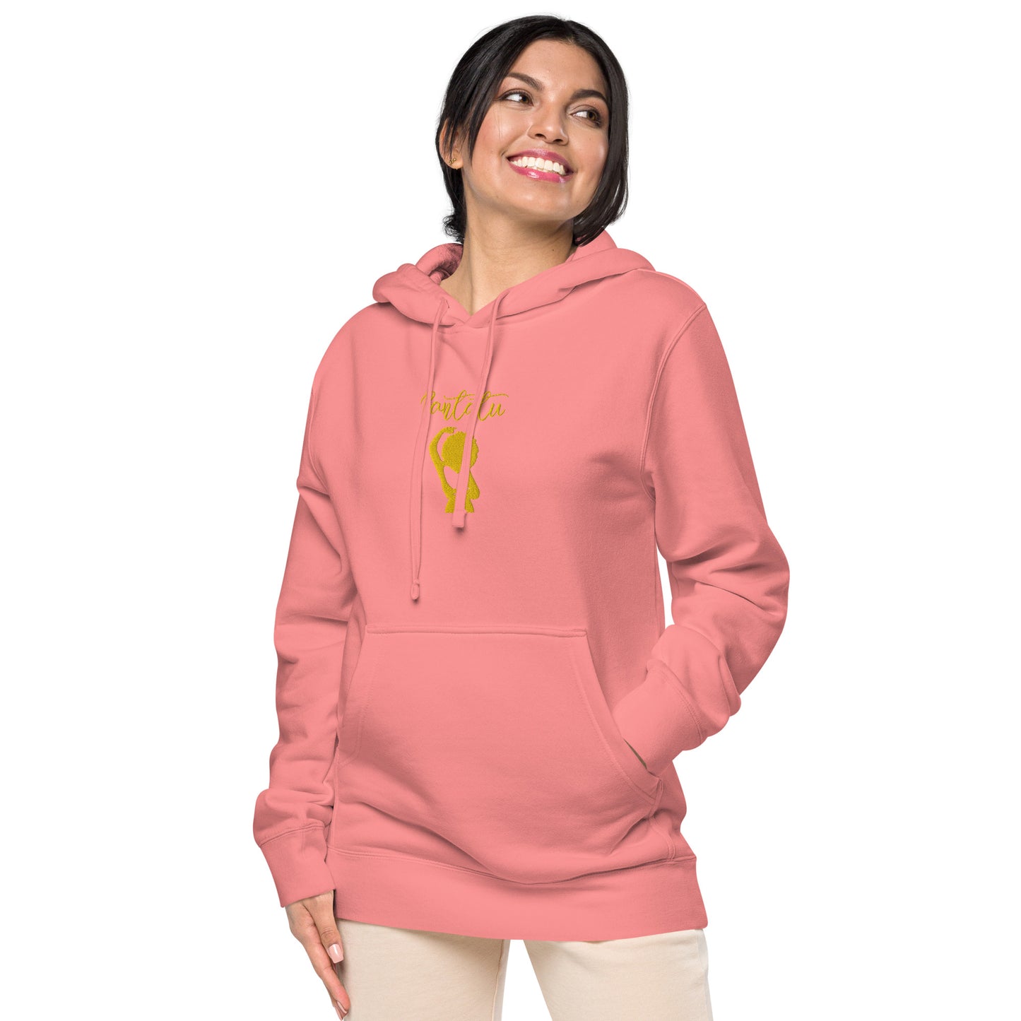 Sudadera con capucha teñida