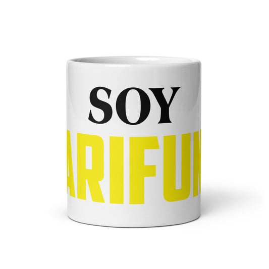 Taza blanca brillante