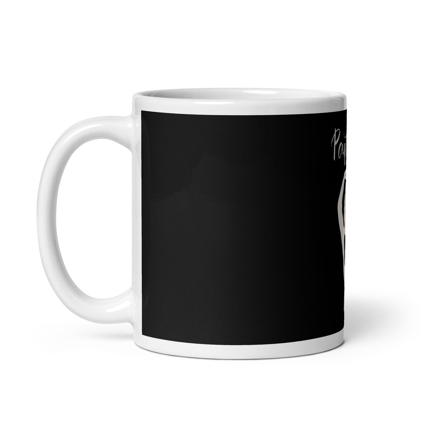 Taza blanca brillante