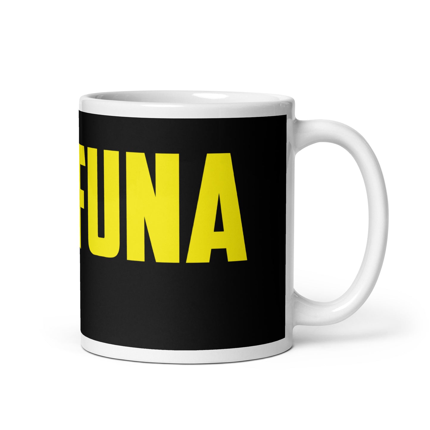 Taza blanca brillante